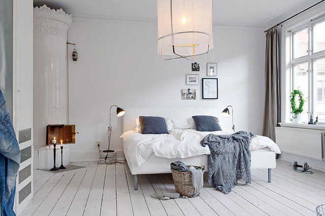 Спальня дома в скандинавском стиле
